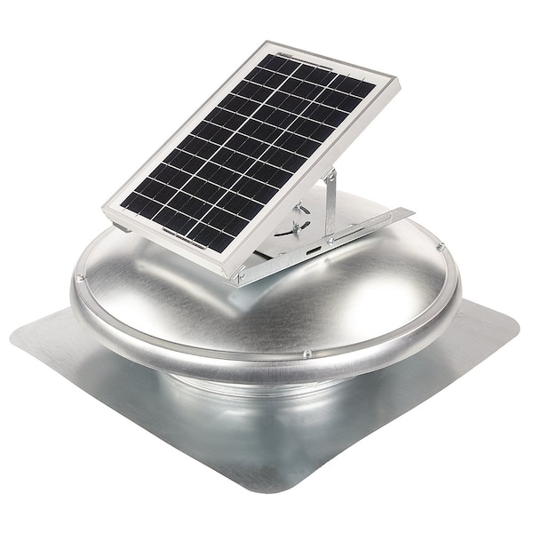 Gaf Master Flow Galvanized Steel 15 Watt Solar Powered Static Roof Vent Mount Attic Fan ERVSOLAR - main